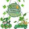 3-Piece St. Patrick’s Day Diamond Painting Kit Set – DIY 5D Gnome Diamond Art Hanging Signs for Wall, Door & Window Decor – Festive Shamrock Home Decorations Craft Kit